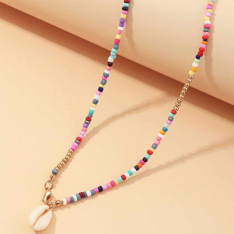 Venta al por mayor Collar de cuentas de colores bohemios de aleación